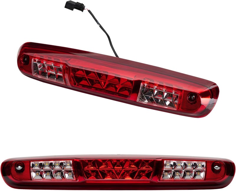 Cxdar Third 3rd Brake Light, LED High Mount Stop Light for 2007-2013 Chevy Silverado/GMC Sierra 1500 2500HD 3500HD, Rear Center Cab Roof Tail Cargo Lamp, Red Lens - Image 1
